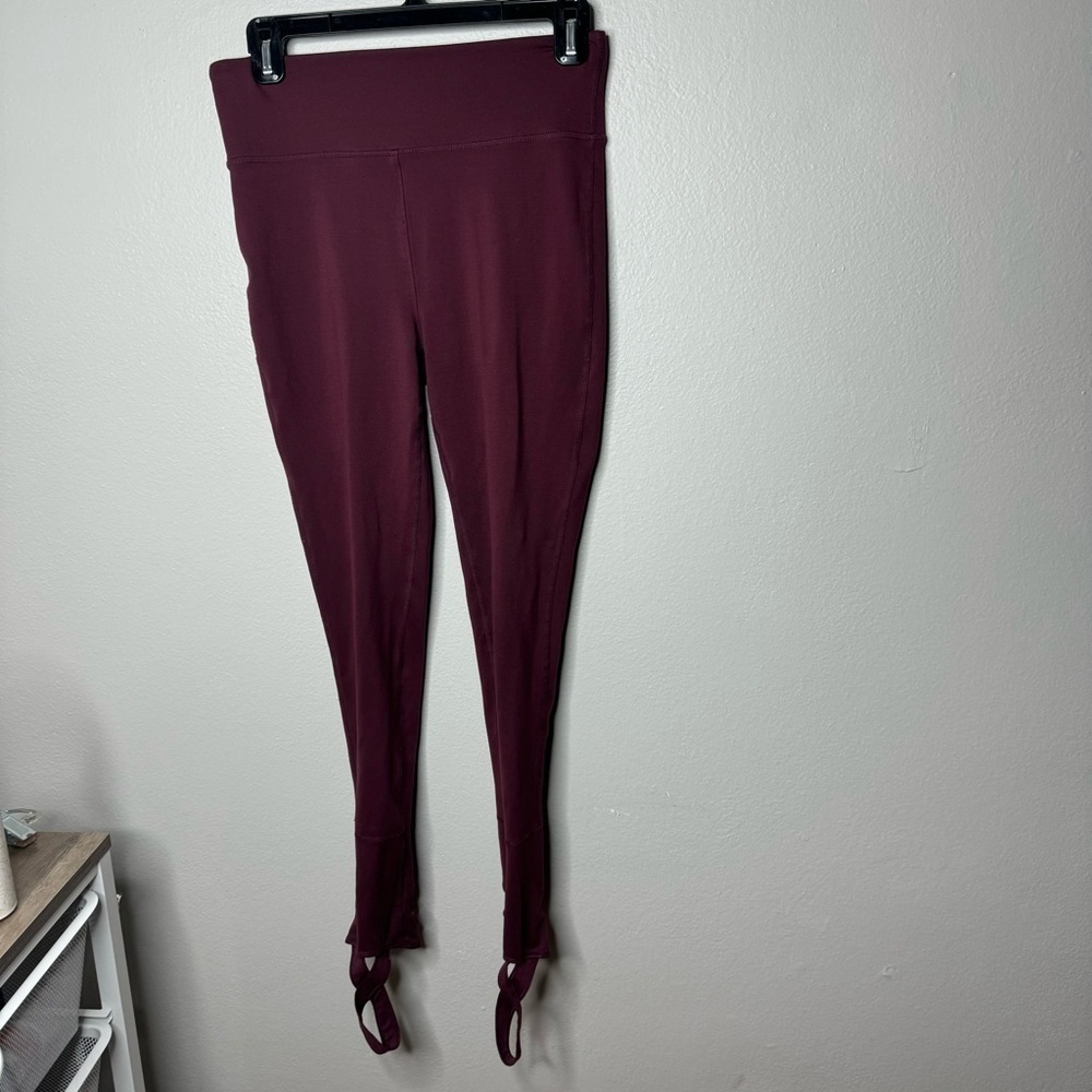 Free People Movement Burgundy Leggings Cut Out Ankle